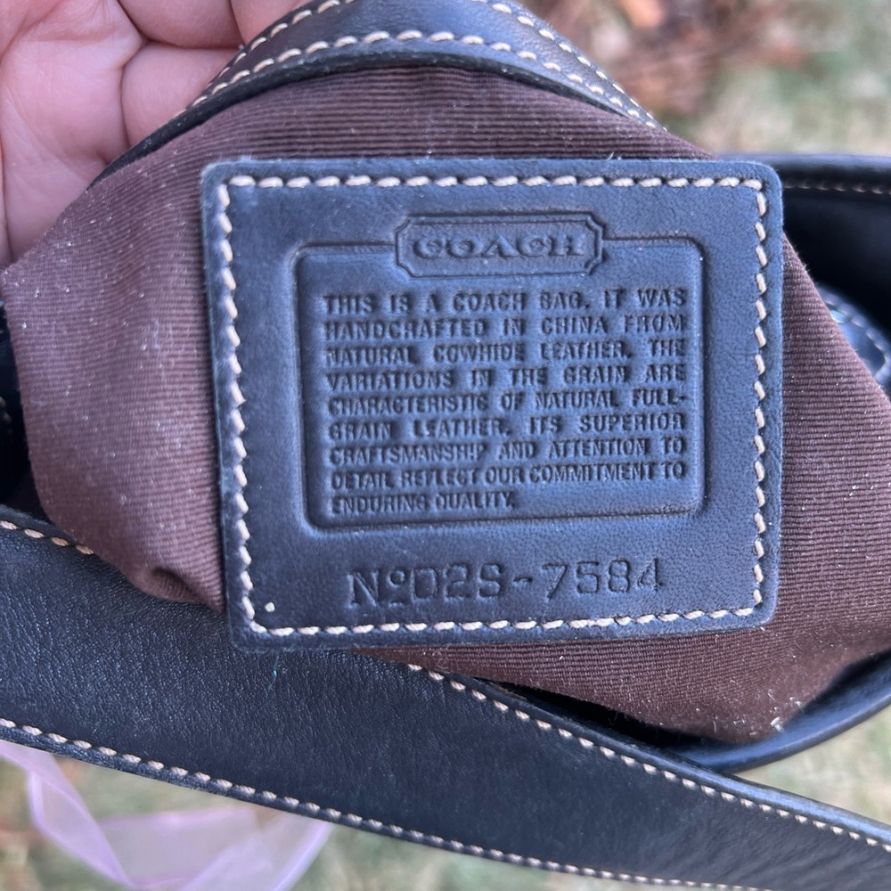 Coach Hampton Black Leather Shoulder Bag 🖤 Y2K - Picture 12 of 16